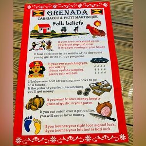 Grenada carriacou & Petit Martinique Folk beliefs Linen Tea Towel